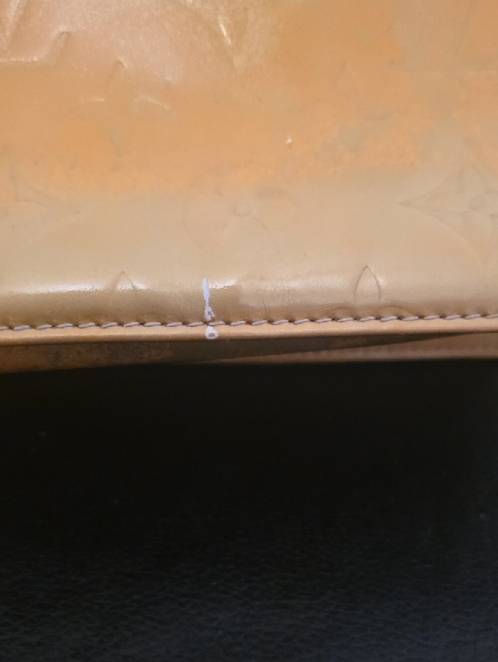 Vintage Louis Vuitton Yellow Monogram Vernis Top Handle Satchel with Brown Trim - Picture 4 of 16